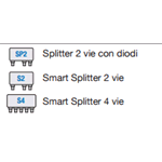 SPLITTER 2 VIE SMART PASSIVO CON INSERITORE DC SCR/DCSS