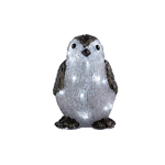 PINGUINO ACRILICO 24 LED DA ESTERNO BIANCO FREDDO h.20CM 