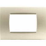 PLACCA 3P ORO/LGT TECNOPOLIMERO Compatibile con serie Living International/Light.