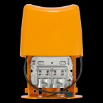 Miscelatore da 3 ingressi per differenti bande terrestri. Include la scatola arancione per la sua installazione in esterno, ditrettamente sul palo.Consente il Passaggio di corrente dall'uscita ad uno degli ingressi di UHF, per alimentare un aplificatore d