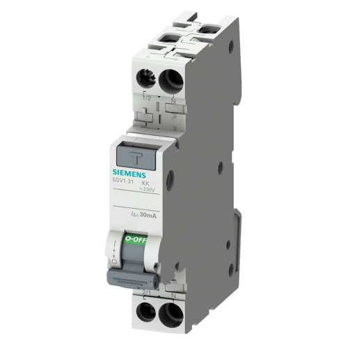 5SV13131KK16 - Interruttore Magnetotermico Differenziale -MTD SIEMENS Serie  5SV1 - Modulare - 1P+N 16A - 30mA Tipo AC - 4,5kA - Curva C - 1 Modulo -  SIEMENS