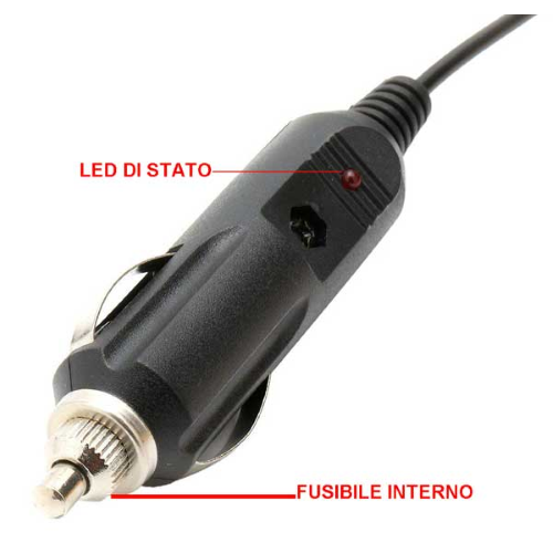 YX033A1 - Cavo Accendisigari Universale spiralato con spinotto per presa  accendisigari, fusibile di protezione e plug DC 5,5×2,1 mm, 12/24 V – 1 A.  lunghezza cavo esteso: circa 1 metro. - FUTURA ELETTRONICA