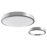 Plafoniera Policarbonato per soffitto o parete Anello grigio 24W 2800 lumen 4000K