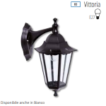 LANTERNA CON BRACCIO E27 60W VITTORIA NERO 