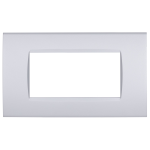 Placca 8004-9 4P SILVER/LGT TECNOPOLIMERO Compatibile con serie Living International/Light.