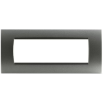 Placca 7P Grigio Scuro/Lgt Tecnopolimero Compatibile con serie Living International/Light.