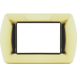 PLACCA 8803-03 3P ORO/INT-LGT METALLO Compatibile con serie Living International/Light.