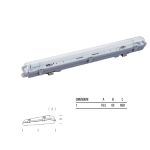 Plafoniera Stagna 60 cm vuota per 1 tubo a LED REGLETTE LED IP65 60CM 1X18W SENZA TUBI