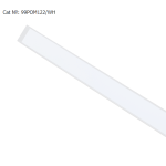 POLAFONIERA PROFILO LED PER TUBO 2X18W PER USO INTERNO ELMARK PROFILE FOR LED TUBE 2X18W WHITE Lunghezza 1240