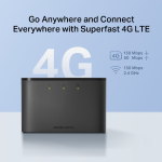 Router Mercusys 4G LTE Mobile Wi-Fi Batteria a lunga durata -  Fino a 10 ore di autonomia con capacità 2200mAh. Connettività 4G - Supporto 4G FDD/TDD-LTE con velocità di download fino a 150Mbps, compatibile con le reti dei principali operatori in Italia e