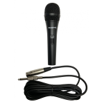 Microfono dinamico Tipo Gelato unidirezionale particolarmente indicato per il canto e parlato Corpo in metallo pressofuso con interruttore on off e cavo XLR - jack 6.35mm da 5 m in dotazione