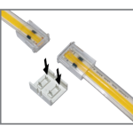 Connettore di giunzione per strisce LED 220V Compatibile unicamente con le strisce led Alcapower codici 927023, 927024, 927025, 927026, 927027 e 927028 LSC220VN 927027