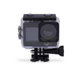 Action camera 5k@30fps 4K@60fps doppio schermo 16 MPixel | Impermeabile fino a: 30.0 m | 80 min | Wi-Fi | App disponibile per: Android™ / IOS | Supporti inclusi | Nero