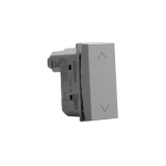 Pulsante doppio 1P (NO) + 1P (NO) 10 A - 250 Vac interbloccato 1 modulo grigio MatixGO